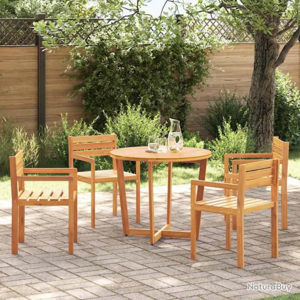 Chaises de jardin 4 pices 50x53x80 cm Bois massif Acacia