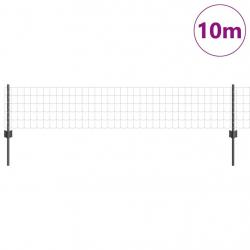 Clôture Euro avec 5 Poteaux U Grise 0.4x10 m Acier