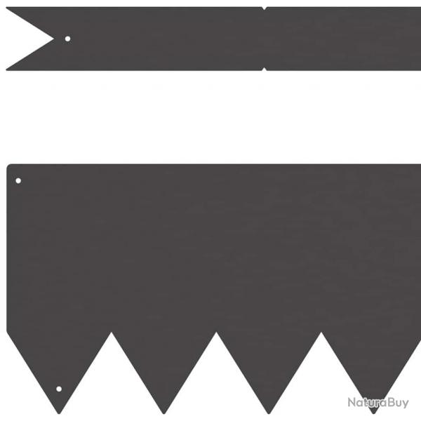 Bordures de jardin 50 pcs Noir 100x0.5x15 cm Plastique