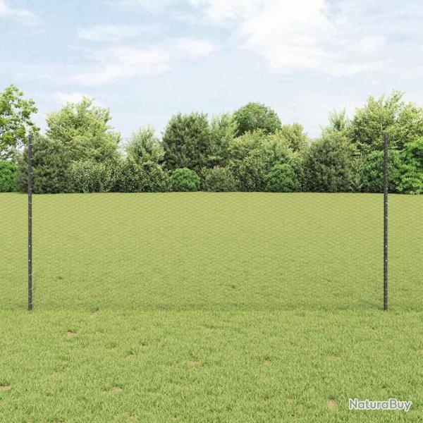 Piquets de Clture 22 pcs U-Channel Gris 120 cm Acier
