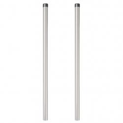 Poteaux de clôture 2 pcs Argent 120 cm Acier galvanisé