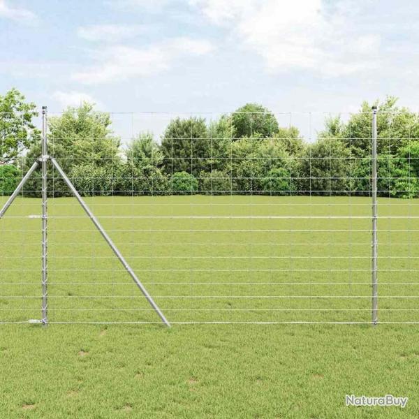 Clture de champ 1,6x10 m en acier galvanis