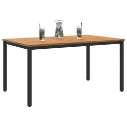 Table de jardin 150 x 90 x 75 cm, en bois d'acacia massif et métal