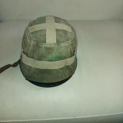 protege casque allemand parachutiste camouflé  a crochet