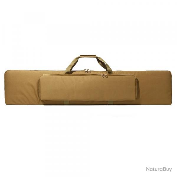 Sac Tactique Fusil 120 cm Housse de Transport pour Arme Longue Carabine Airsoft ou Pistolet Kaki