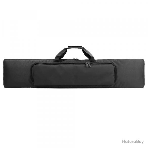 Sac Tactique Fusil 120 cm Housse de Transport pour Arme Longue Carabine Airsoft ou Pistolet Noir