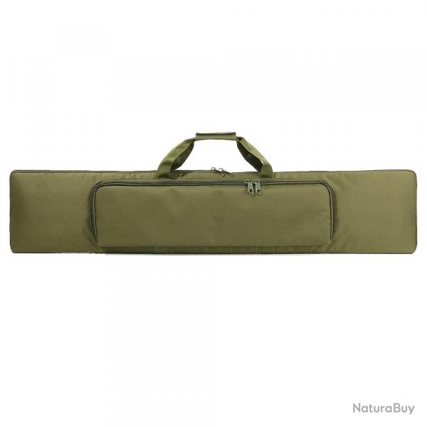 Sac Tactique Fusil 120 cm Housse de Transport pour Arme Longue Carabine Airsoft ou Pistolet Vert
