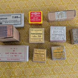 boites munitions vides SFM, GEVELOT er diverses