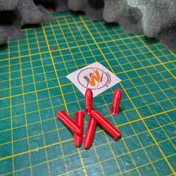 10 Cartouches Amortisseur ROUGE en 22lr - Douille amortisseur 22 LR - Snap cap - Made in France
