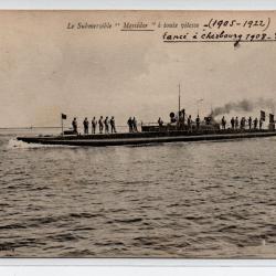 CPA - MARINE DE GUERRE -Le Submersible " Messidor " a toute vitesse N&deg;1095