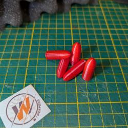 10 Cartouches Amortisseur ROUGE en 9 mm PARA Douille amortisseur  - Snap cap - Made in France