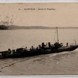 CPA - MARINE DE GUERRE - GRANVILLE - Sortie du Torpilleur  N°1097