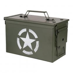 Boîte à munitions acier - calibre 50mm - US Army Star