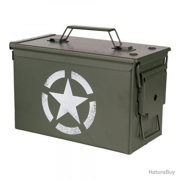 Bote  munitions acier - calibre 50mm - US Army Star