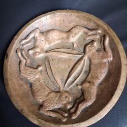 CENDRIER - VIDE POCHES - MOTIFS LAPINS - EN BRONZE