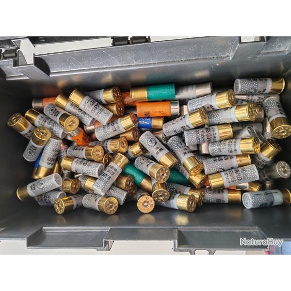 Lot de 100 cartouches calibre 12