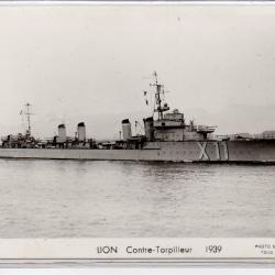 CPA - Marine de Guerre  - lion Contre - Torpilleur 1939 N°1102