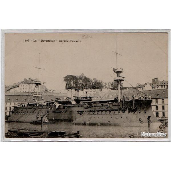 CPA - Marine de Guerre - La " Dvastation " cuirasse d'escadre  N1107