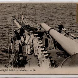 CPA - Marine de Guerre  - SCÈNES DE BORD -Mouillez  N°1109