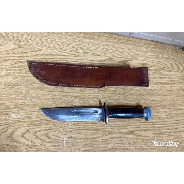 RARE ORIGINAL AUTHENTIQUE WW2 US NAVY USN COMBAT KNIFE RH-PAL-36 EN EXCELLENTE CONDITION !!!!