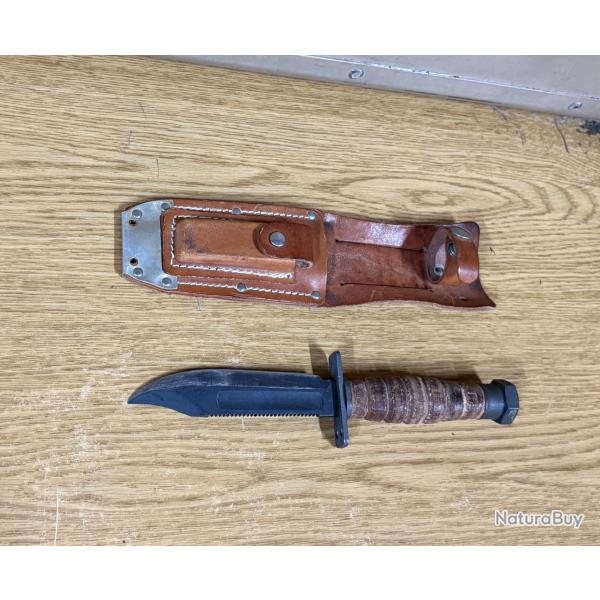RARE ORIGINAL AUTHENTIQUE 1ST GULF WAR USAF PILOT SURVIVAL KNIFE ONTARIO 1980 EX CONDITION !!!!