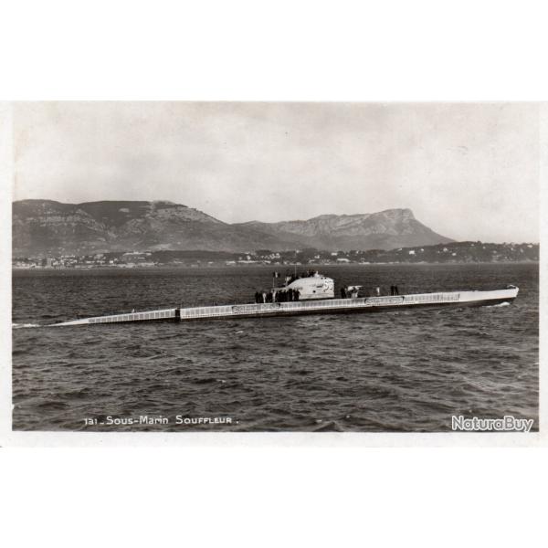 CPA - Marine de Guerre  - Sous - Marin    " SOUFFLEUR "N1117