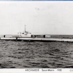 CPA - Marine de Guerre - " ARCHIMEDE " Sous - Marin 1930 N°1120