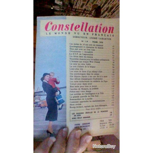 Constellation - Le monde vu en France numero 119 Mars 1958 -