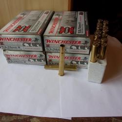 90 douilles vides  calibre   9 3   74   de marque  Winchester