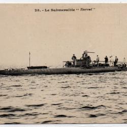 CPA - Marine de Guerre - Le Submersible  " Narval " N°1123