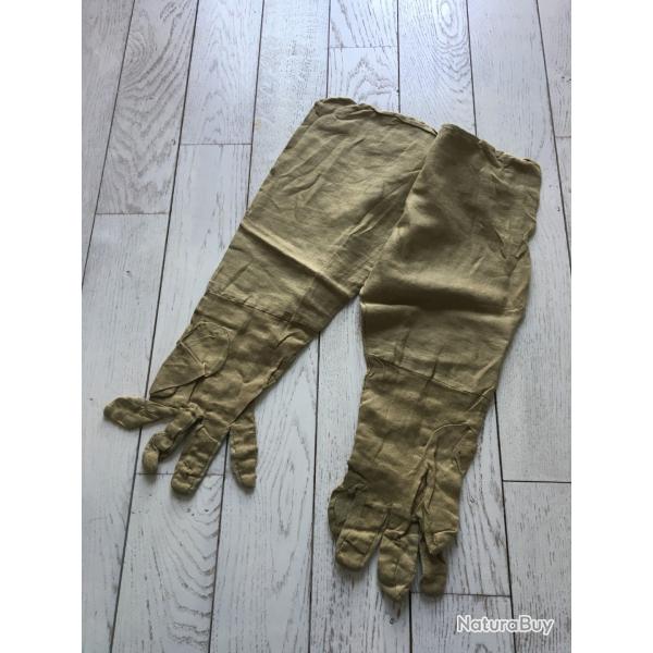 rare Paire de gants Aertex anti moustiques / insectes British Army Jungle dats 43 WW2