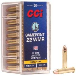 Munitions CCI cal.22wmr gamepoint 40 gr JSP par 50