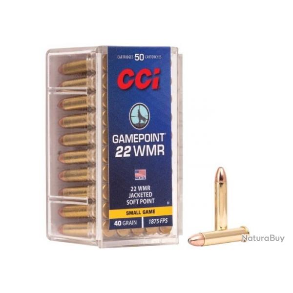 Munitions CCI cal.22wmr gamepoint 40 gr JSP par 50