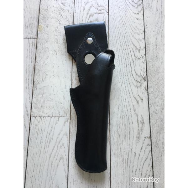 Etui holster cuir noir Policeman Highway Amricaine fabrication USA