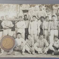 Photo carte postale poilu piou piou avec bicyclette datée 1907