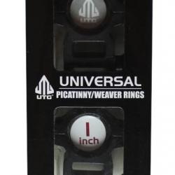 Montage UTG Diam. 25,4 mm pour Rail Weaver / Picatinny de 21 mm - Haut