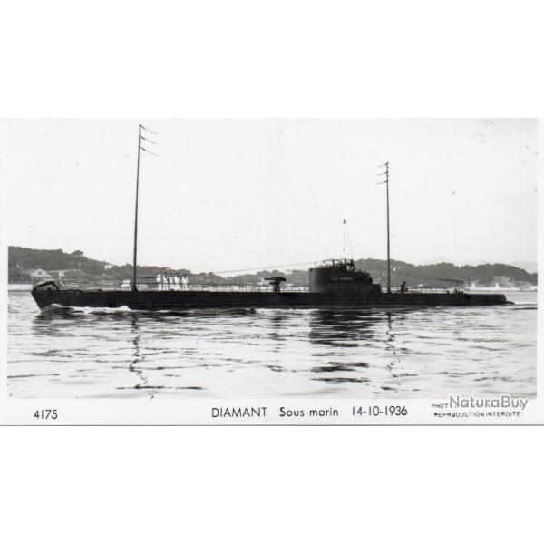 CPA - Marine de Guerre - " DIAMANT  "  Sous-Marin 14-10-1936 N1126