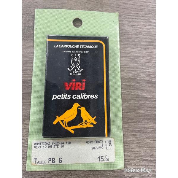 Cartouche viri 12mm