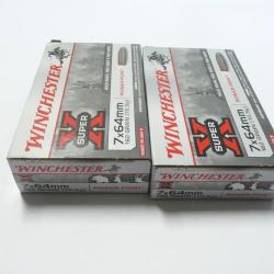 lot de 2 boites de Balles calibre 7x64 Winchester 162gr power point