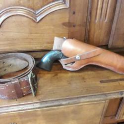 HOLSTER  CUIR ET SON  CEINTURON POUR COLT SAA