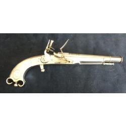 Trés beau Pistolet silex Ecossais tout acier