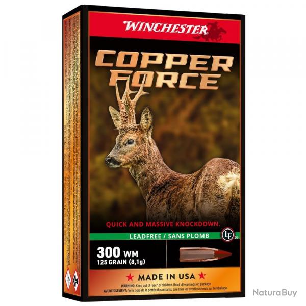 LOT DE 40 BALLES WINCHESTER COPPER FORCE LEAD CAL 300  WIN MAG  125GR