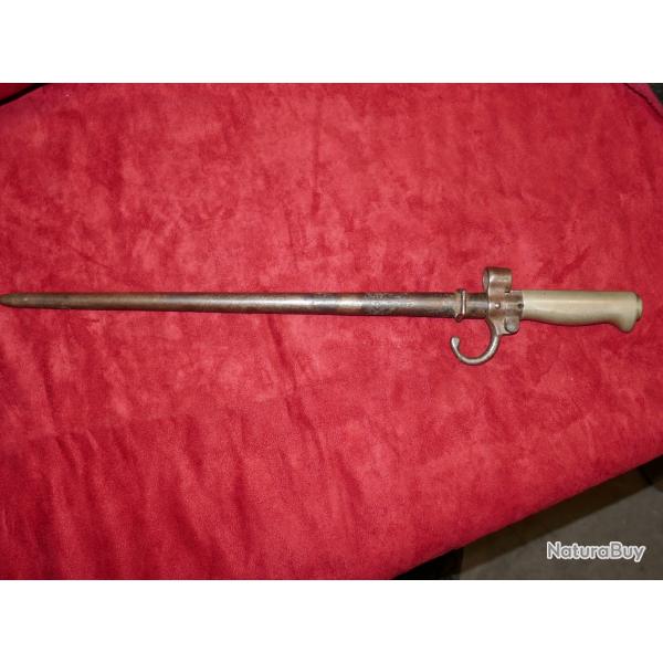 Baonnette LEBEL 1886 Raccourcie dite de "cycliste" poigne Maillechort et quillon long