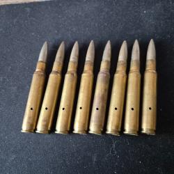 lot 10 munitions militaire neutralisées cal 308 Win divers marquages