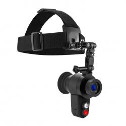 Monoculaire Vision Nocturne Numérique 7X - Écran HD 1,54" - Monté Tête - Portée IR 500 m Chasse/Tir