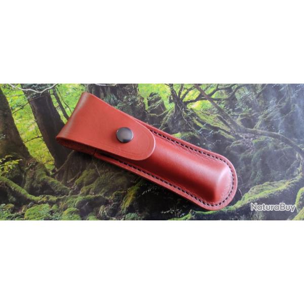 tui en cuir pour Opinel N12 FABRICATION ARTISANALE.