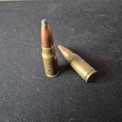 2 munitions neutralisé 7,62 FN Courte