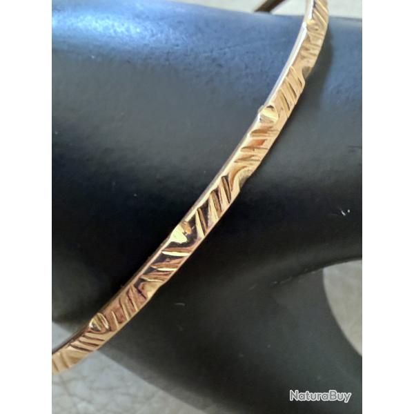 Jonc en or martel 14 carats - 20 cm - 9,79 g - bracelet