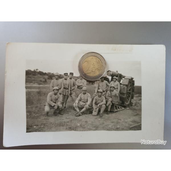 Photo artillerie 14 18 canon systme De Bange