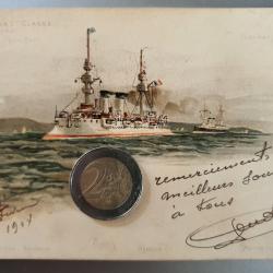 CP croiseur de 1ere classe type Alger Jean Bart datée 1917 marine flotte navire